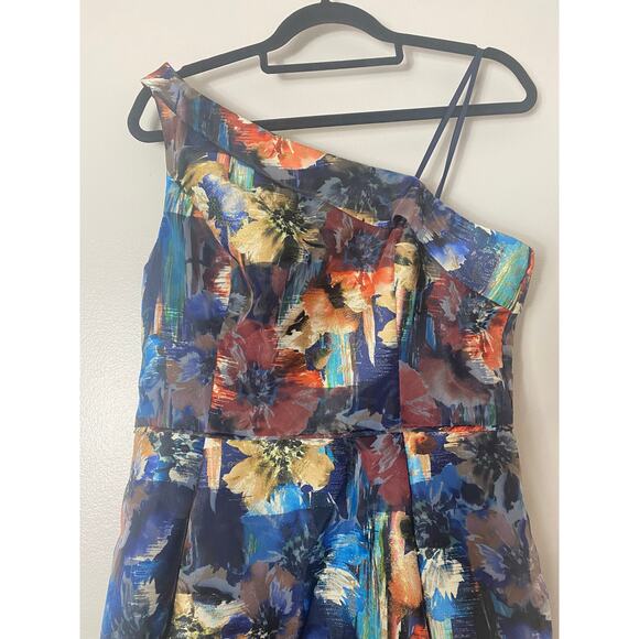 AIDAN MATTOX DRESS GOWN 10 MOTHER OF THE BRIDE FALL WEDDING GUEST LONG FLORAL - Picture 14 of 16